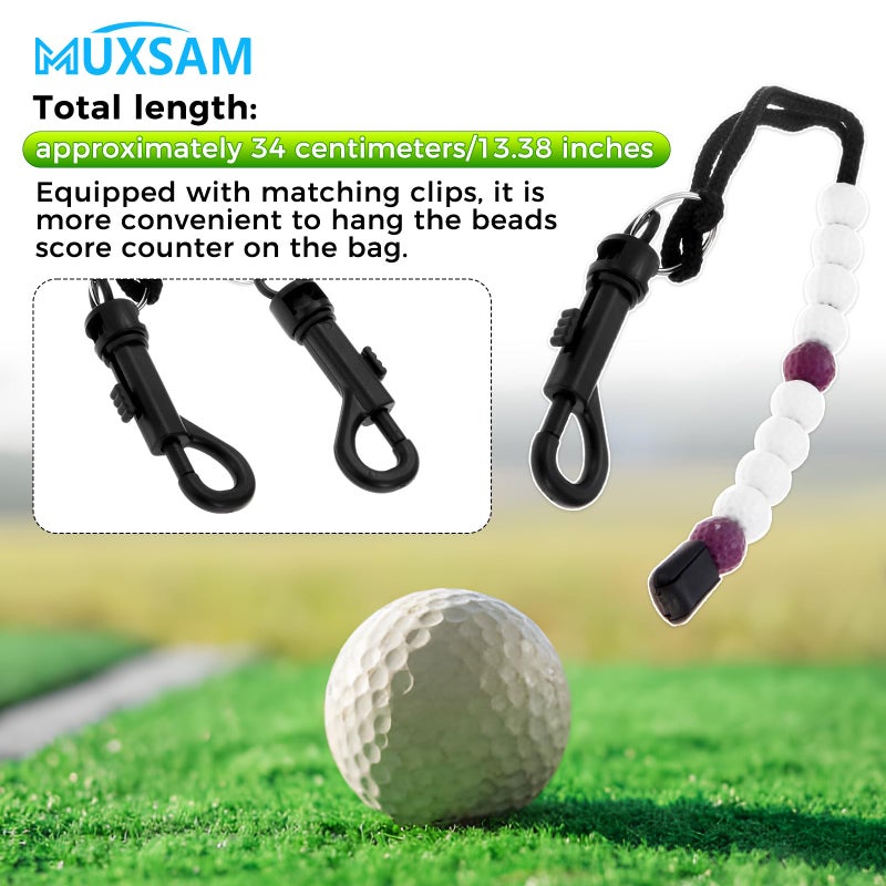 MUXSAM عداد نقاط الجولف MUXSAM قطعة واحدة مع مشبك (بنفسجي) - Image 4